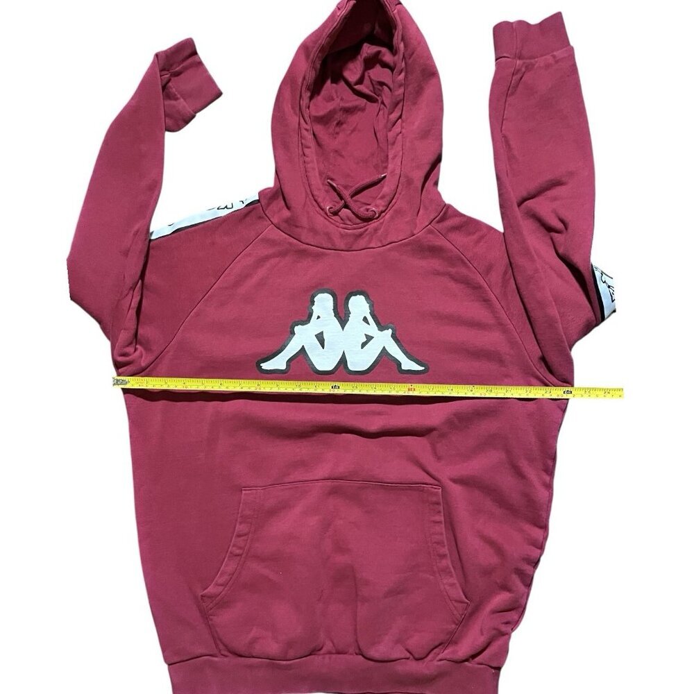 Kappa Hoodie Sweatshirt Mens XL Burgundy Graphic Pullover Long Sleeve Casual - Picture 4 of 11